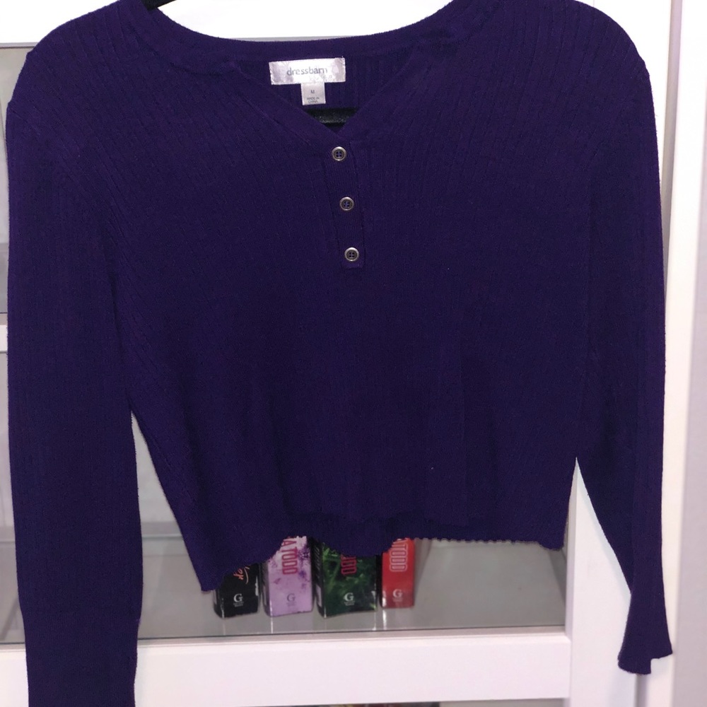 CROPPED PURPLE SWEATER